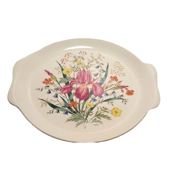 Salem Harmony House Platter Plate Spring Song Vintage 50's Floral Iris 10.5x11.5 - Picture 3 of 5